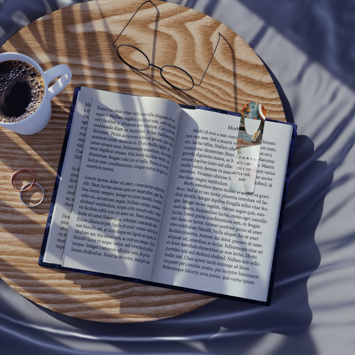 Inspirational Reading Bookmark – “I Speak My Mind With Clarity” Floral Bookmarker