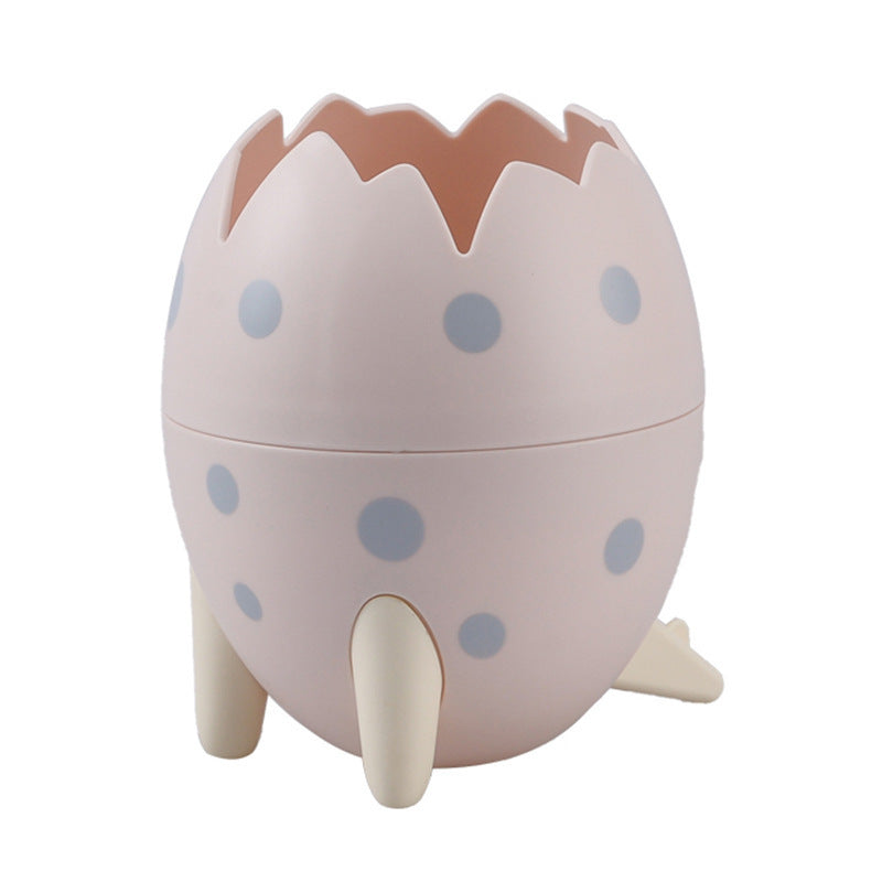 Dinosaur Egg Desktop Storage Box – Pen, Makeup, & Brush Organizer