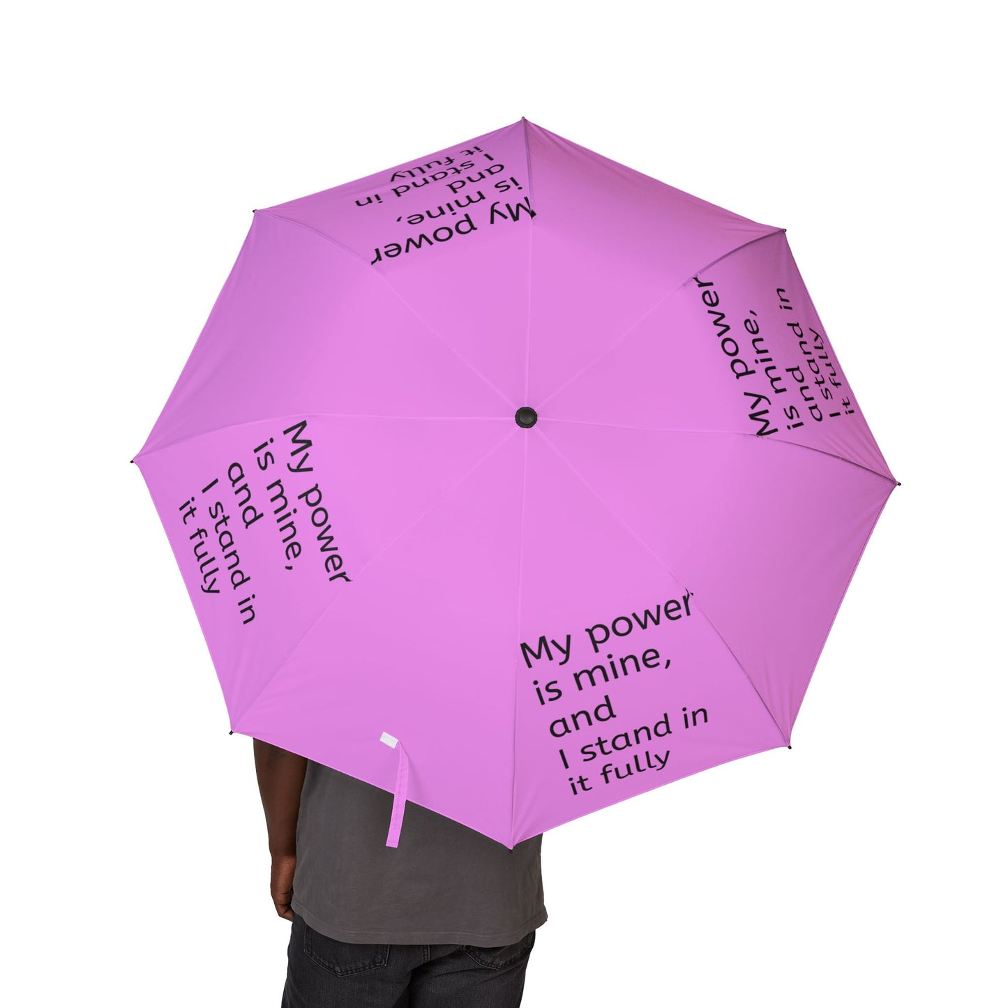 My power is mine, and I stand in it fully — Semi‑Automatic Foldable Umbrella