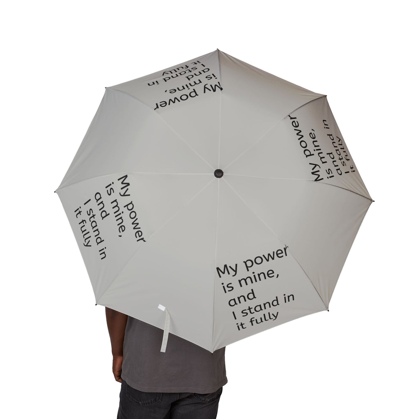 My power is mine, and I stand in it fully — Semi‑Automatic Foldable Umbrella