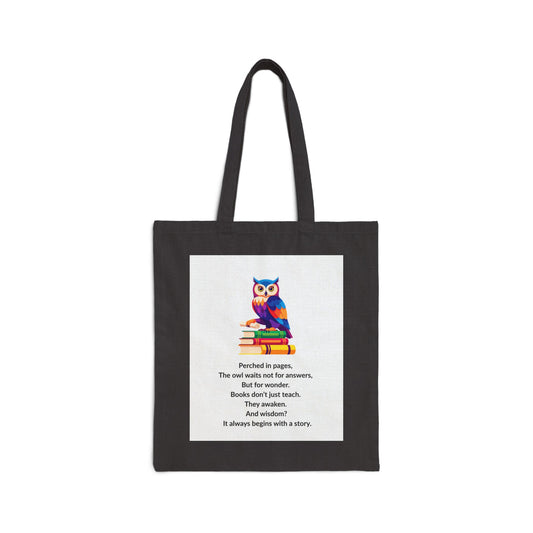 The Owl Who Carries Stories — A Tote for Readers and Dreamers