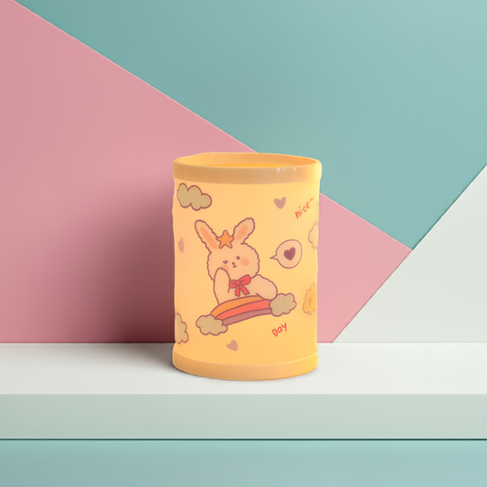 Cartoon Bear Plastic Holder Cute Desk Organizer for Home and Office