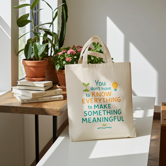 You Don’t Have to Know Everything – Inspirational Cotton Canvas Tote Bag