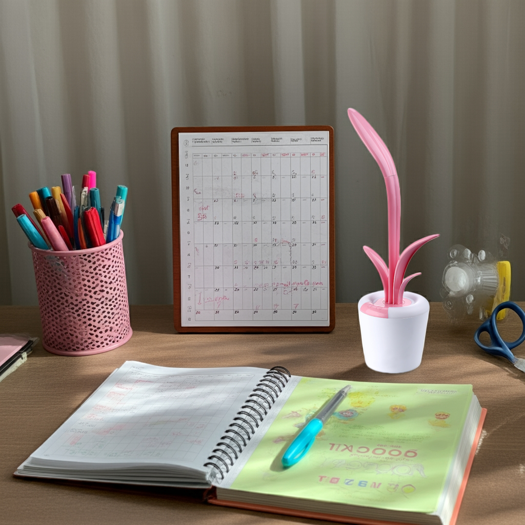 USB Rechargeable LED Desk Lamp – Touch Control Eye-Care Night Light