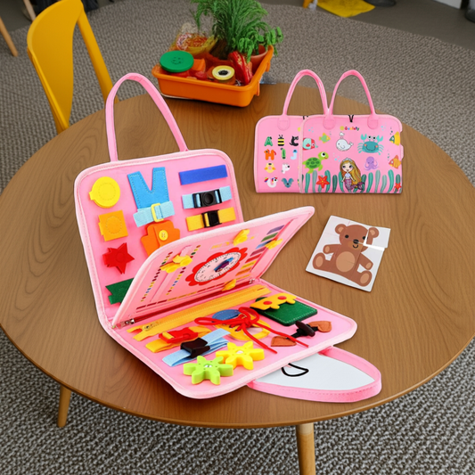 Montessori Busy Board for Toddlers – 28 Sensory & Motor Skill Activities