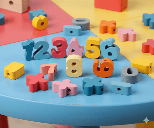 Montessori Wooden Lacing Toy Beads Set Educational Threading Toy for Kids