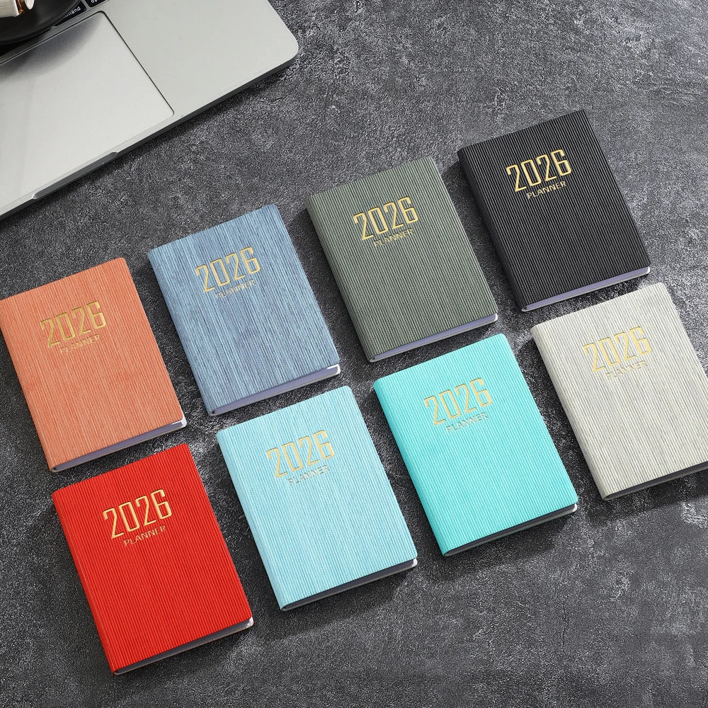 2026 A7 Mini Daily Planner English Pocket Schedule Book Thin Weekly Calendar