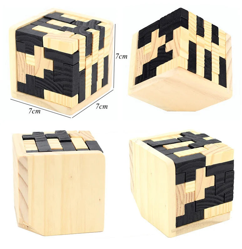 3D Luban Wooden Cube Puzzle