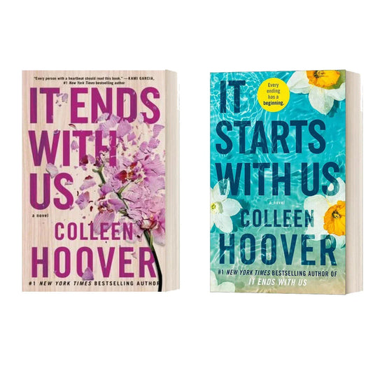 Two books by Colleen Hoover with floral designs on the covers.