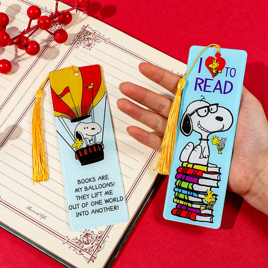 Cartoon Dog Metal Bookmark with Tassel – Cute Peanut Character Reading Tag