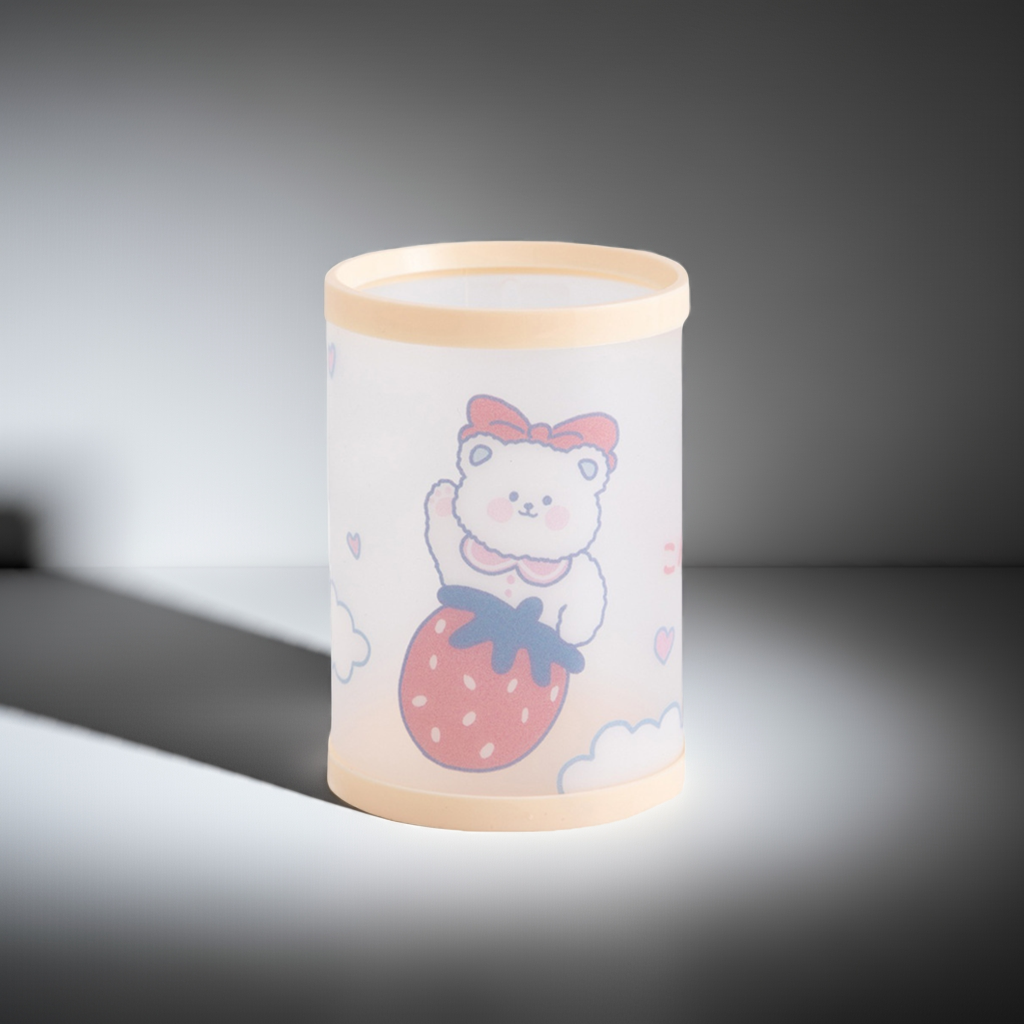 Cartoon Bear Plastic Holder Cute Desk Organizer for Home and Office