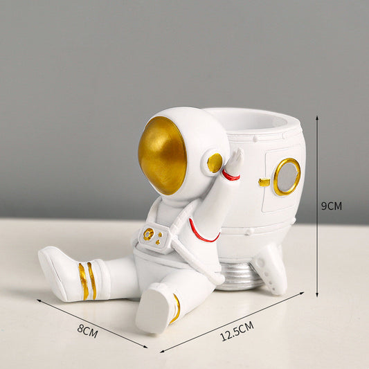 Resin Astronaut Pen Holder