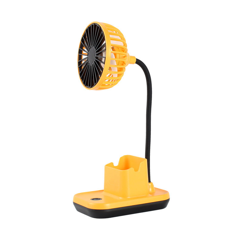 Simple USB Charging Fan Desktop Pen Holder