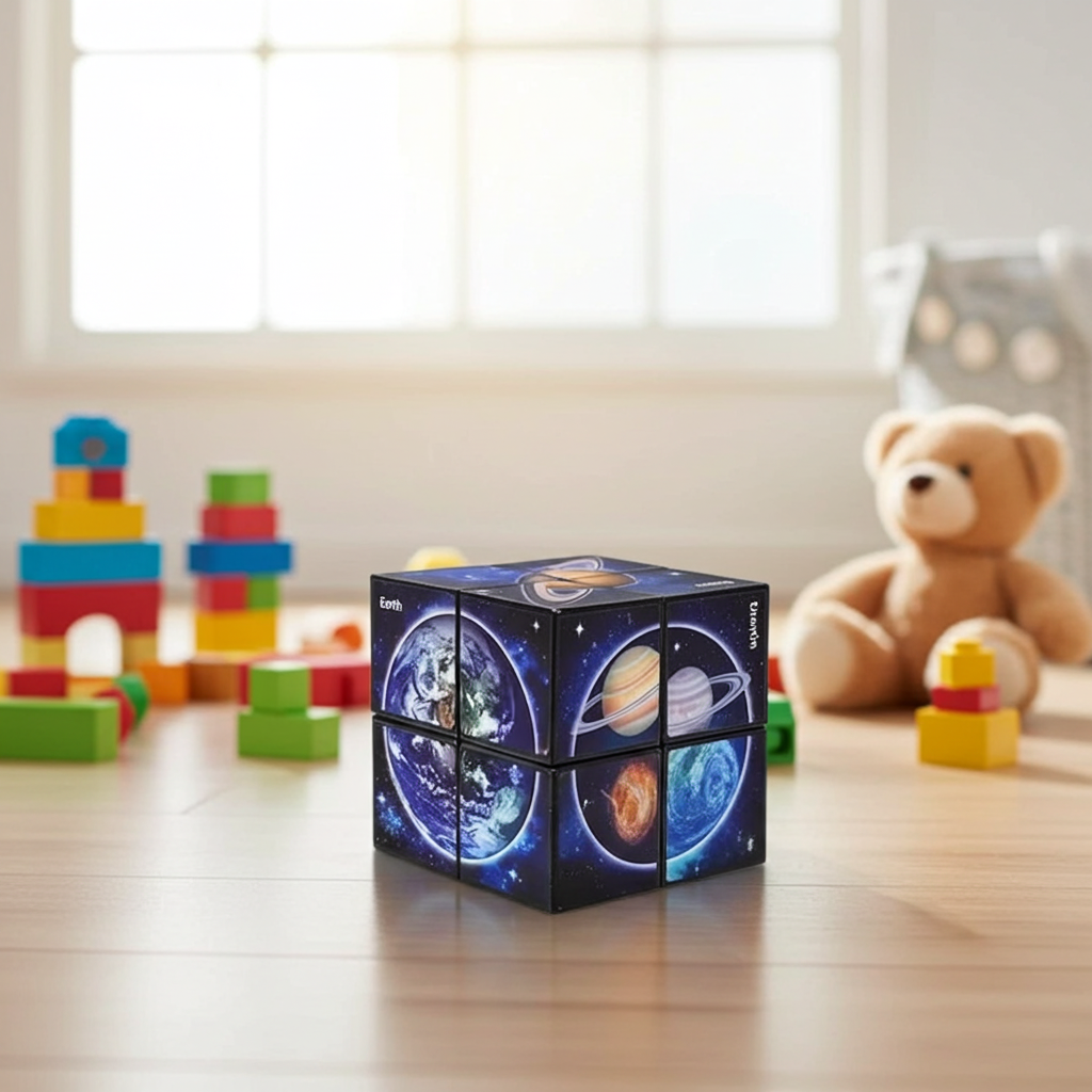 2n1 3D Galaxy Transforming Educational Anti Stress Toy for Kids and Adults