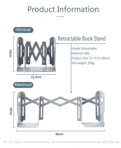Retractable Bookend with Pen Holder