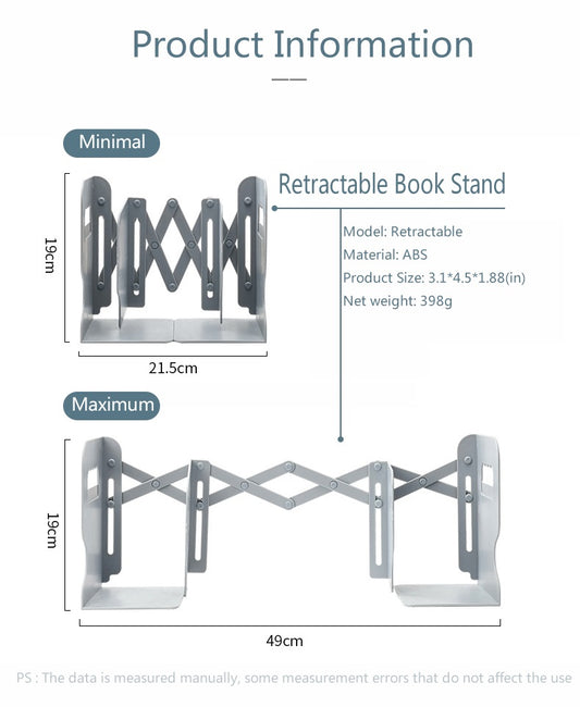 Retractable Bookend with Pen Holder