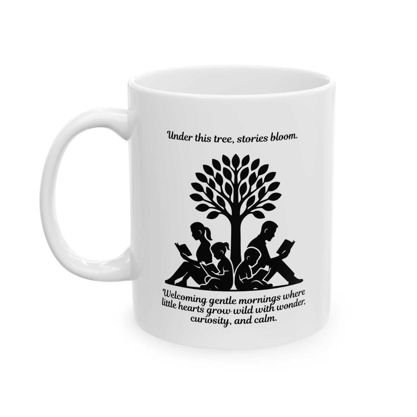 Inspirational Ceramic Mug Mindful Mornings Under This Tree Stories Bloom Quote