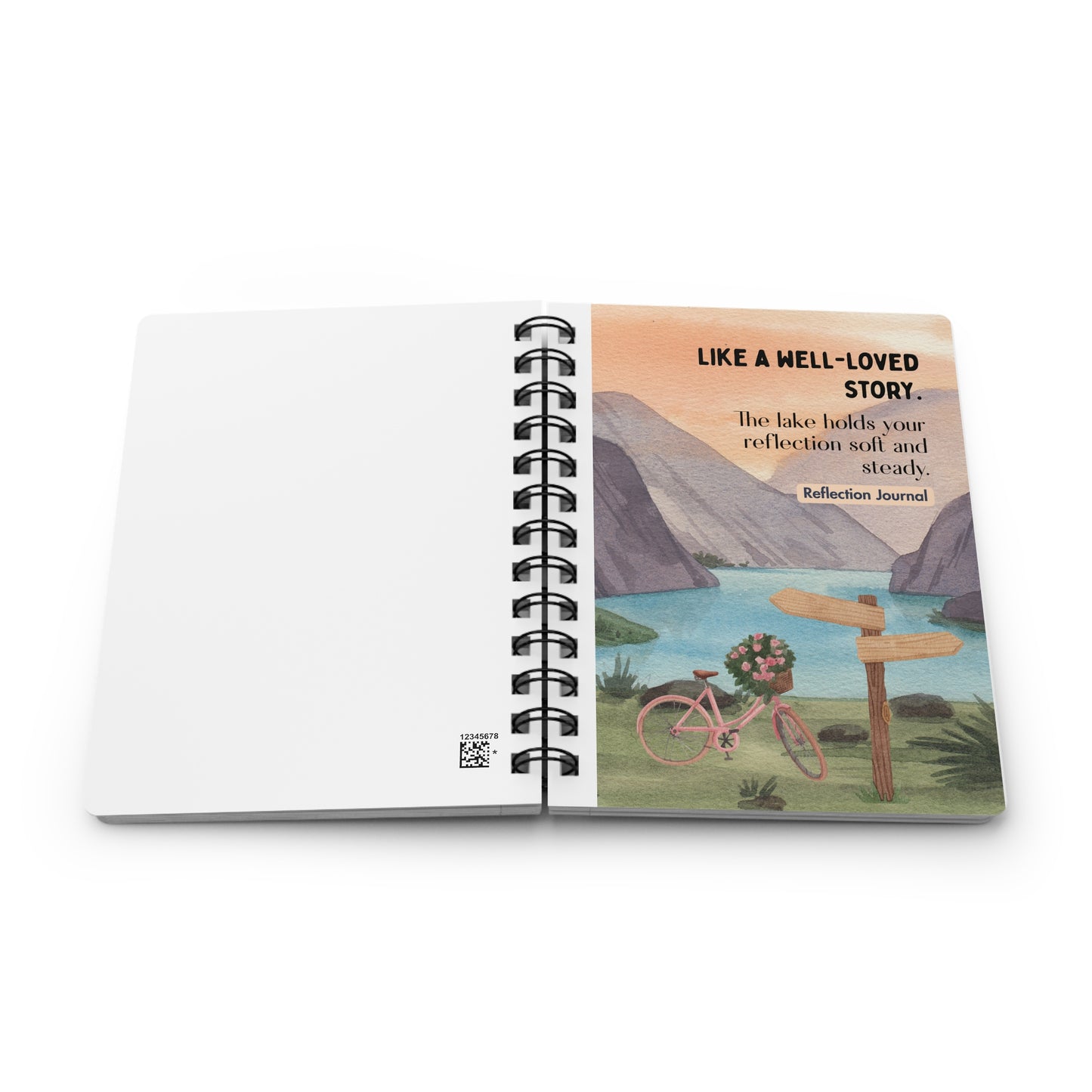 Reflection Journal — Spiral Bound Travel-Inspired Notebook with "Like a Well-Loved Story" Quote