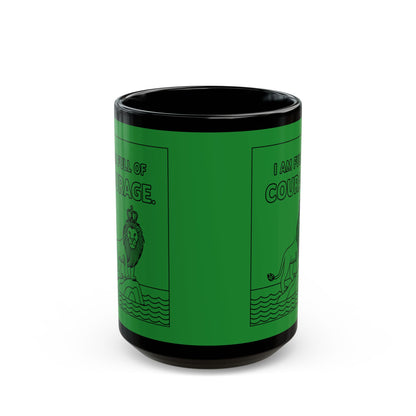 Green Full of Courage Lion Affirmation Mug