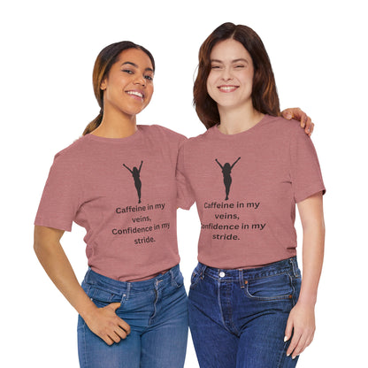 Caffeine & Confidence – Empowered Woman Jersey Short Sleeve Tee