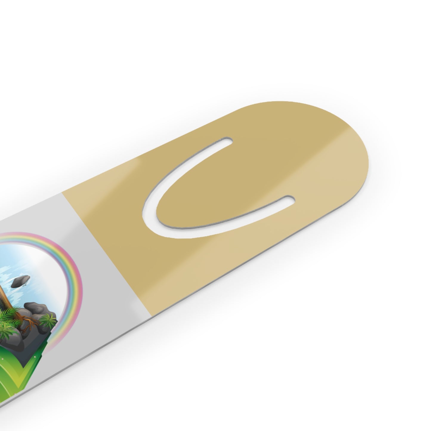 Brown Aluminium Bookmark — Books Are Like Waterfalls