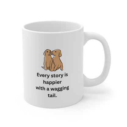Every Story Is Happier With a Wagging Tail — Loyal Companion Dogs Ceramic Coffee Mug