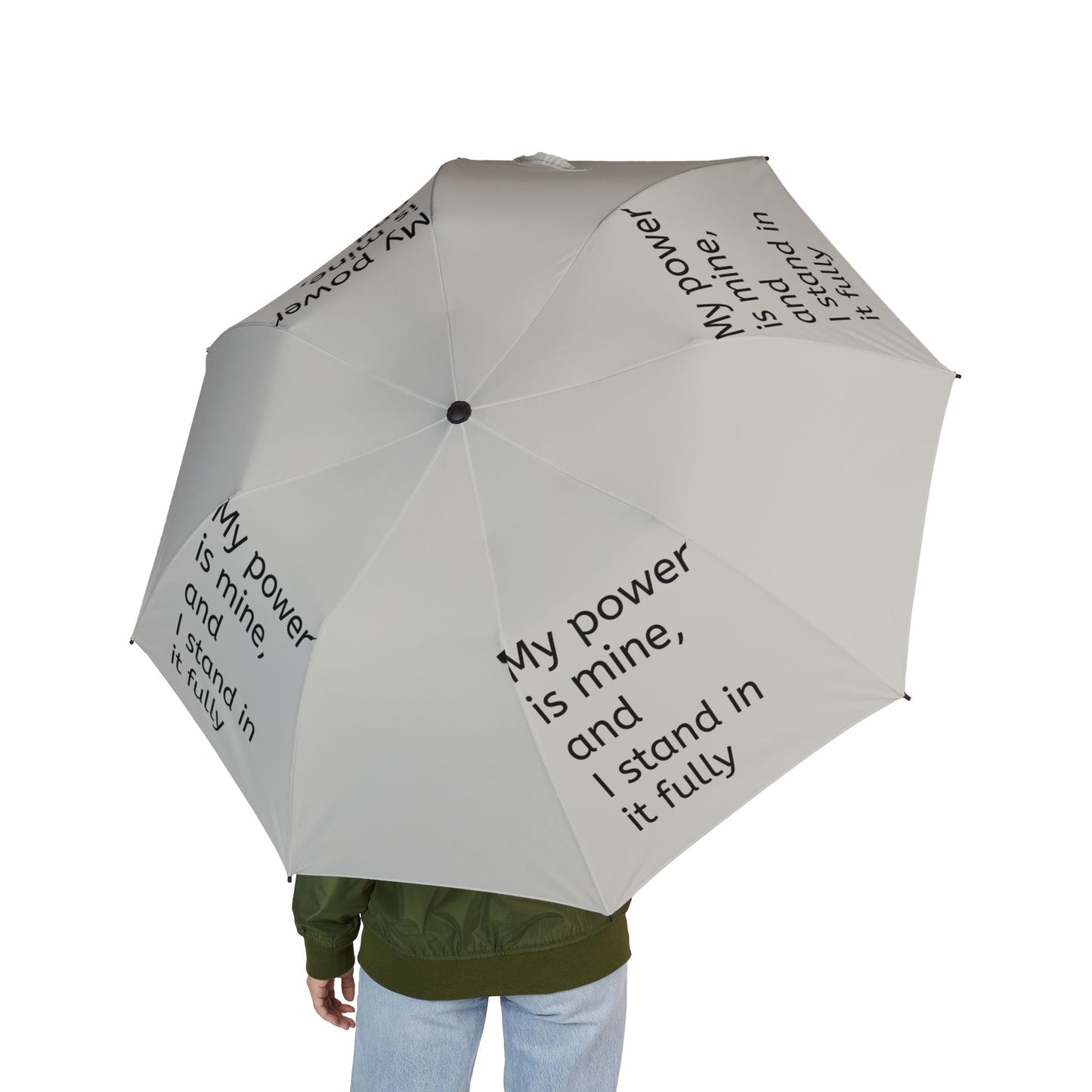 My power is mine, and I stand in it fully — Semi‑Automatic Foldable Umbrella
