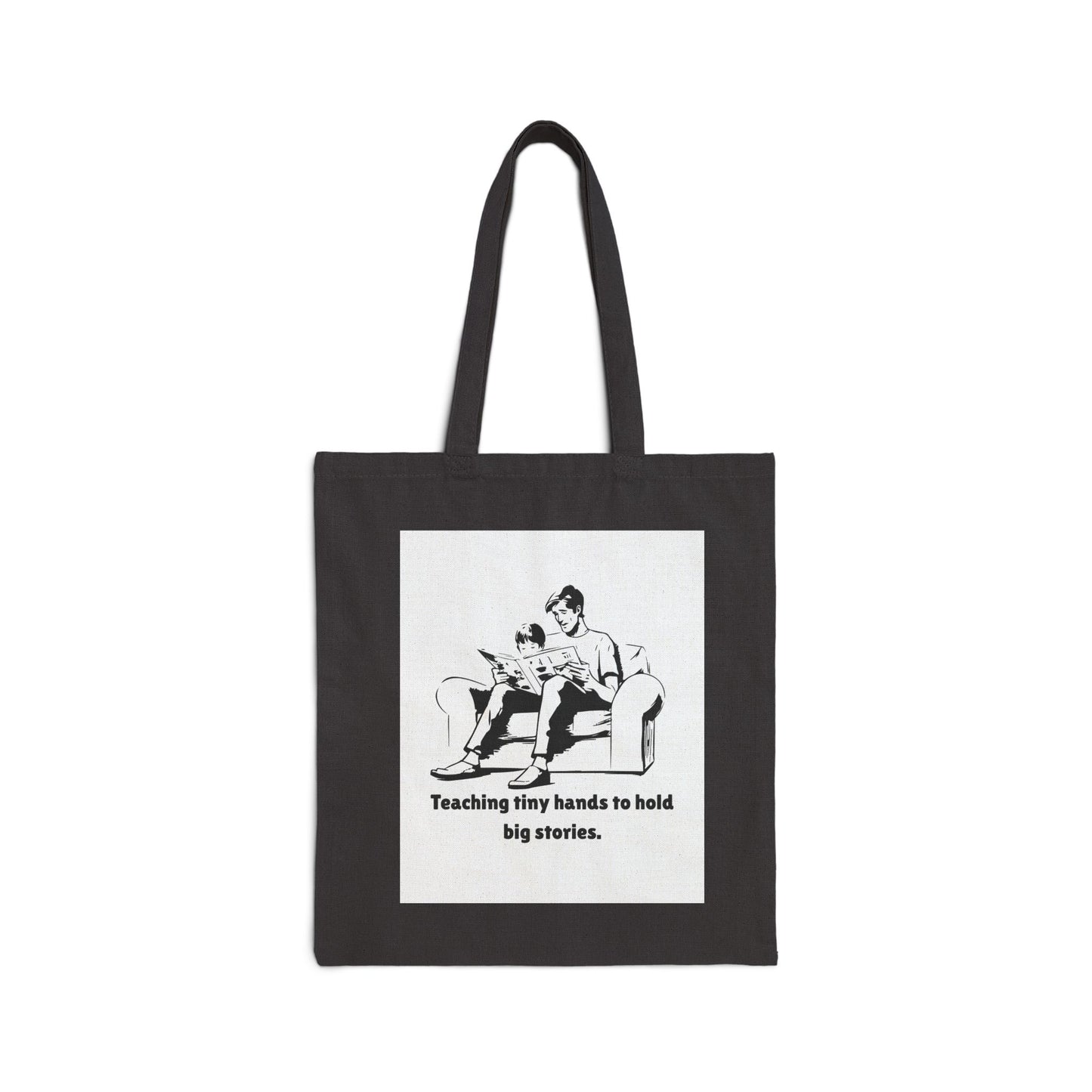 Teaching Tiny Hands to Hold Big Stories — Reading Together Cotton Canvas Tote Bag