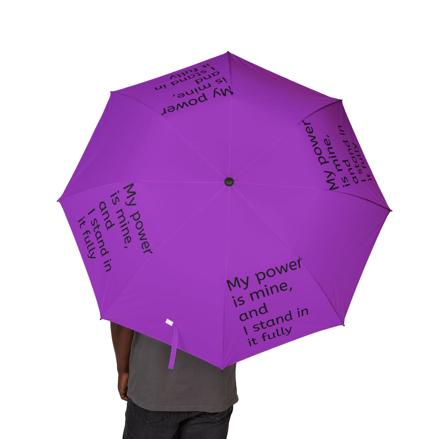 My power is mine, and I stand in it fully — Semi‑Automatic Foldable Umbrella
