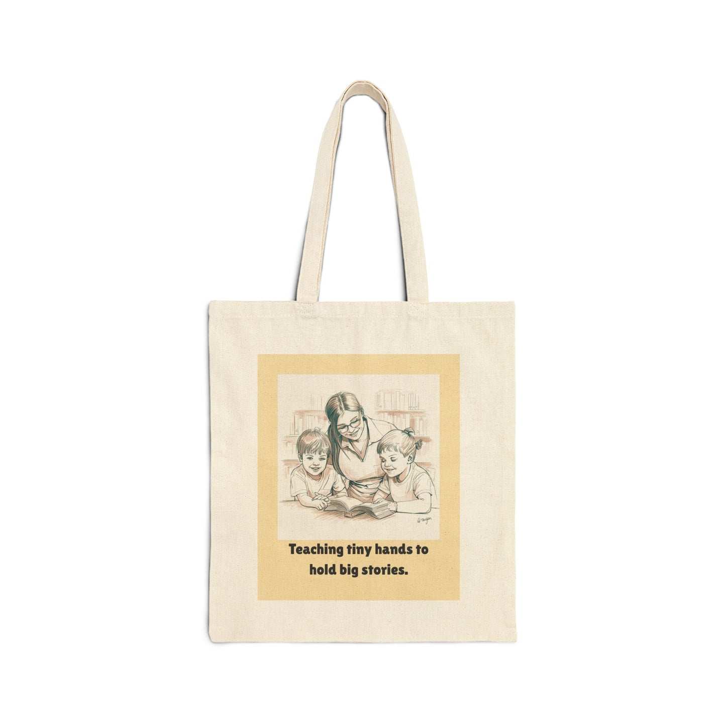 Teaching Tiny Hands to Hold Big Stories — Storytime Learning Cotton Canvas Tote Bag