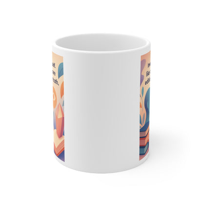 "Invest in yourself, like collecting rare editions of your truth" Ceramic Self-Discovery Mug