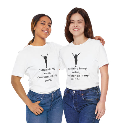 Caffeine & Confidence – Empowered Woman Jersey Short Sleeve Tee