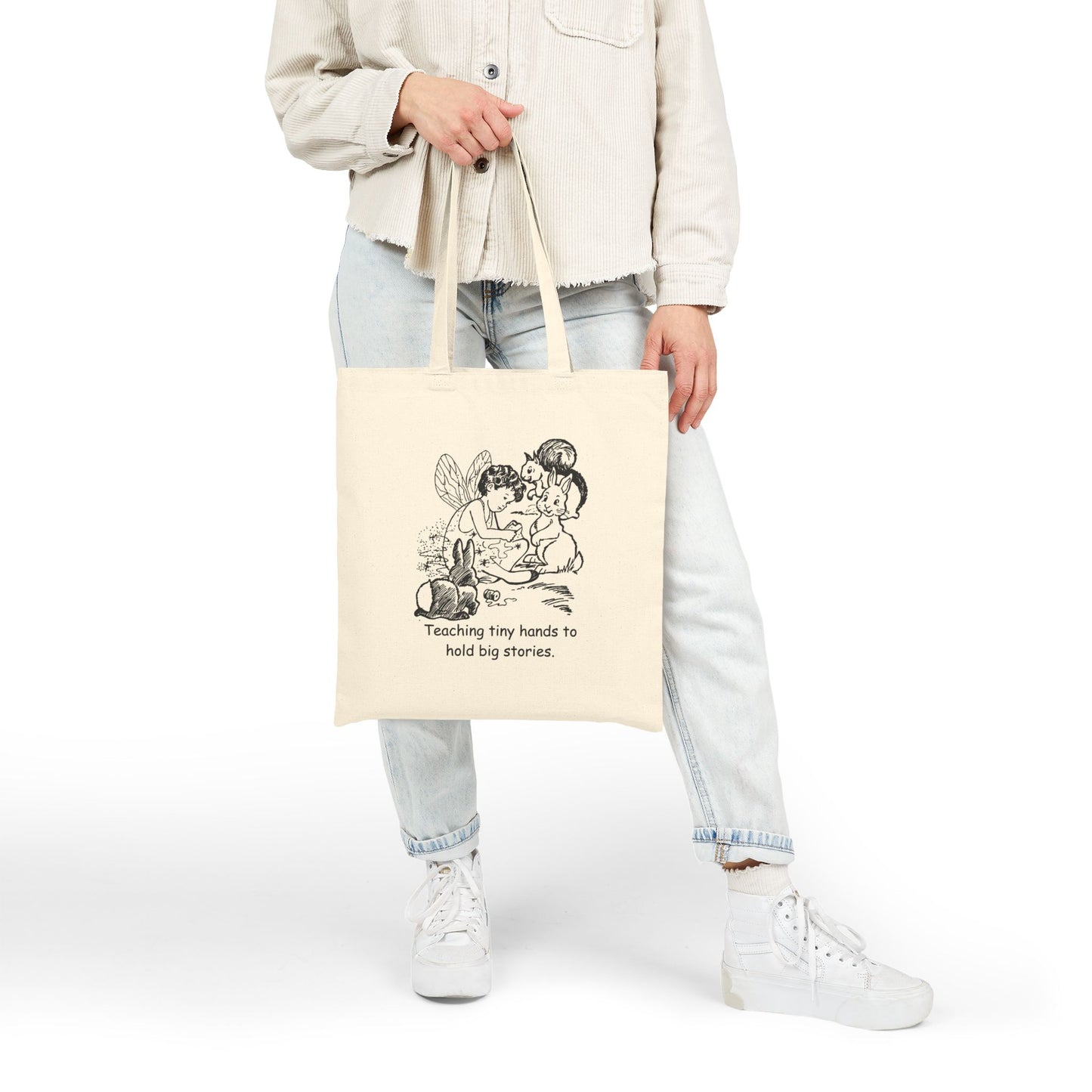 Teaching Tiny Hands to Hold Big Stories — Fairy Tale Cotton Canvas Tote Bag