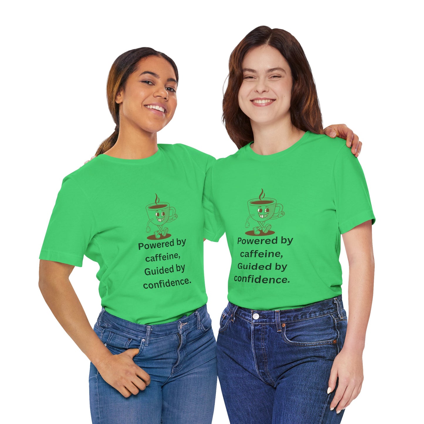 Powered by Caffeine, Guided by Confidence – Jersey Short Sleeve Tee