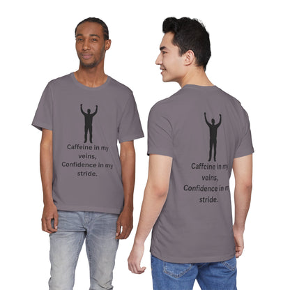 Caffeine & Confidence – Empowered Man Jersey Short Sleeve Tee