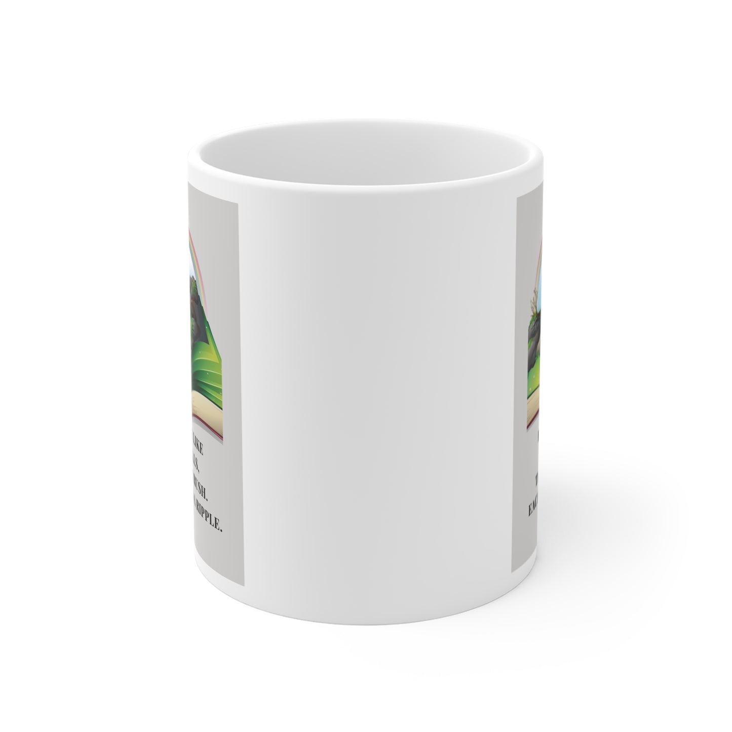 Waterfall Story Ceramic Coffee Mug — A Cosy Gift for Book Lovers
