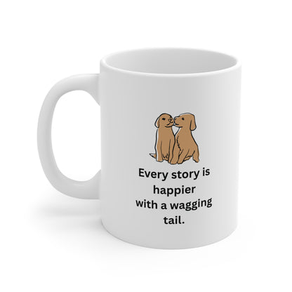 Every Story Is Happier With a Wagging Tail — Loyal Companion Dogs Ceramic Coffee Mug