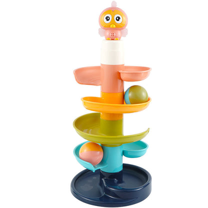 Baby Puzzle Fun Track Sliding Ball Tower Building Block Toy