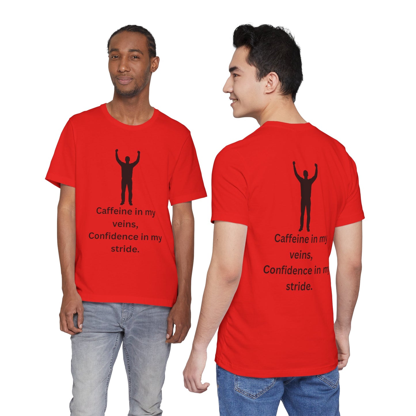Caffeine & Confidence – Empowered Man Jersey Short Sleeve Tee