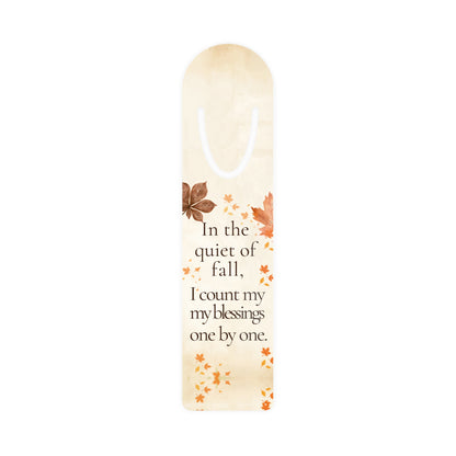 Autumn Blessings Aluminum Bookmark – Fall Quote Gift for Book Lovers