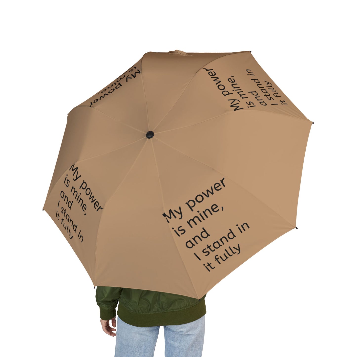 My power is mine, and I stand in it fully — Semi‑Automatic Foldable Umbrella