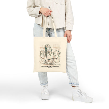 Teaching Tiny Hands to Hold Big Stories Cotton Canvas Tote Bag