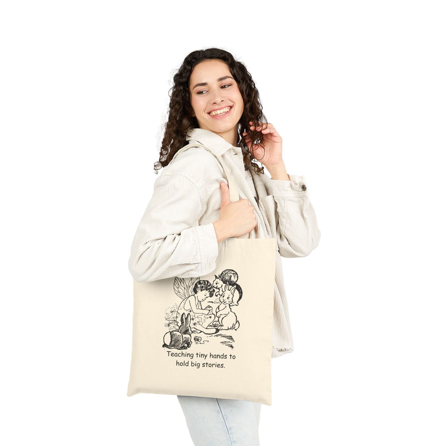 Teaching Tiny Hands to Hold Big Stories — Fairy Tale Cotton Canvas Tote Bag