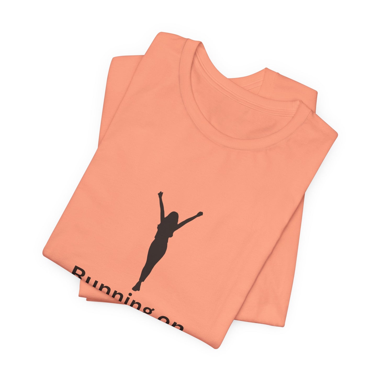 Running on Caffeine, Rising on Confidence – Empowered Woman Jersey Short Sleeve Tee