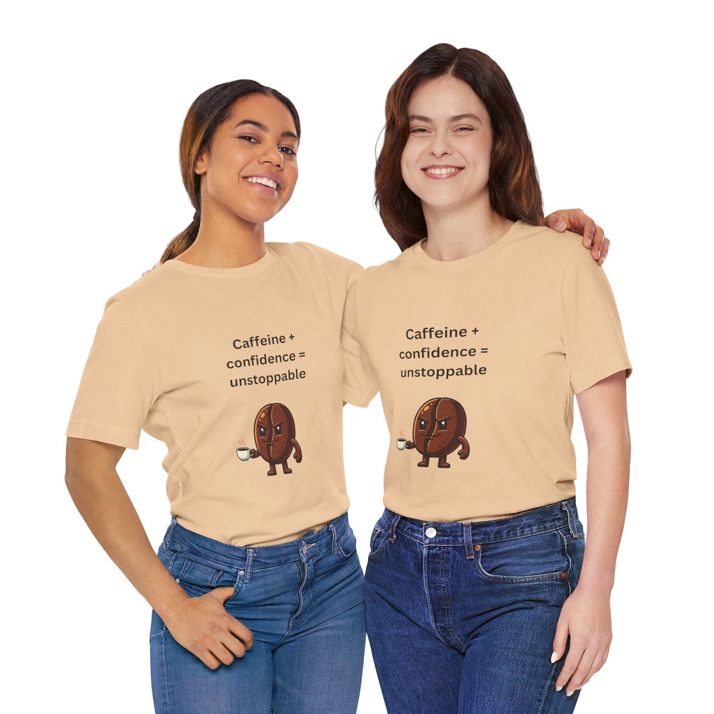 Caffeine + Confidence = Unstoppable – Jersey Short Sleeve Tee