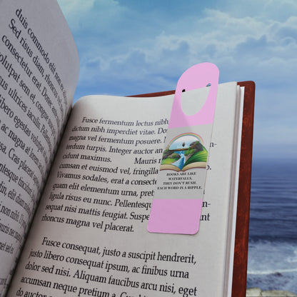 Aluminium Bookmark — Books Are Like Waterfalls