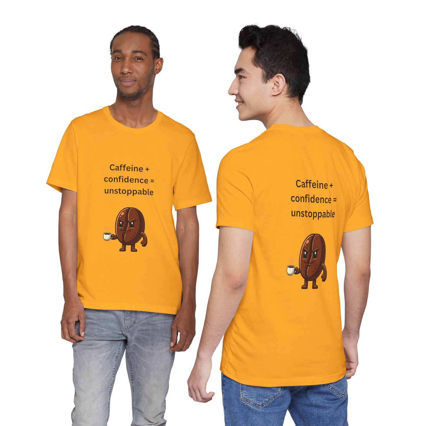 Caffeine + Confidence = Unstoppable – Jersey Short Sleeve Tee