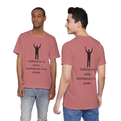 Caffeine & Confidence – Empowered Man Jersey Short Sleeve Tee