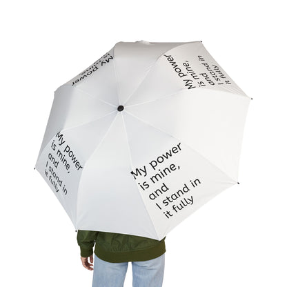 My power is mine, and I stand in it fully — Semi‑Automatic Foldable Umbrella