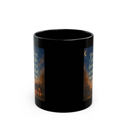 11oz Cosy Night Cottage Mug — “Your Love Feels Like Home in a World That Moves Too Fast”
